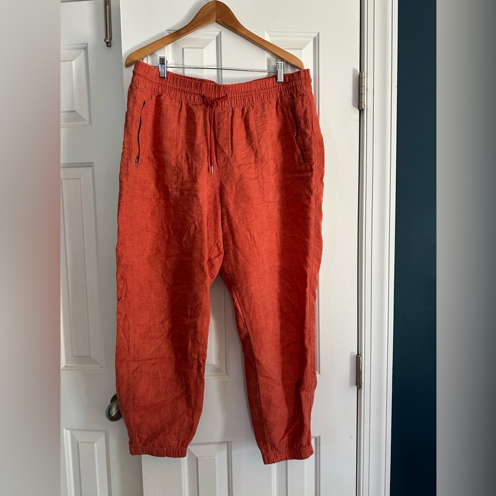 Athleta 100% linen joggers